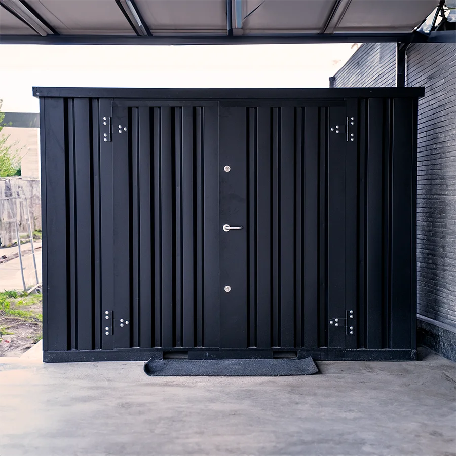 Conteneur démontable noir 3 x 2 mètres