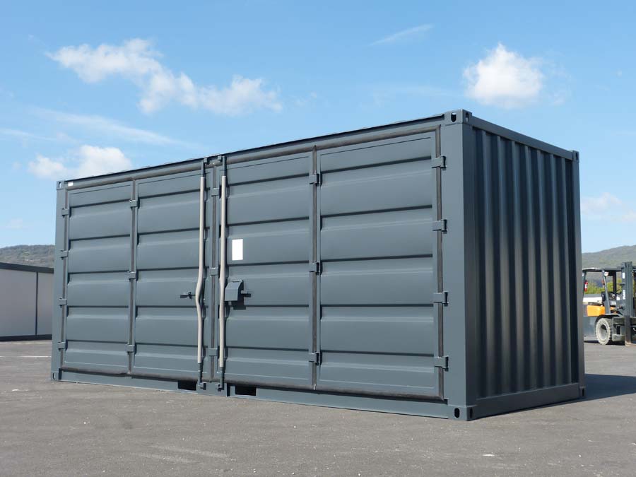 Container de stockage 20 pieds Open Side – Noir - Image 6