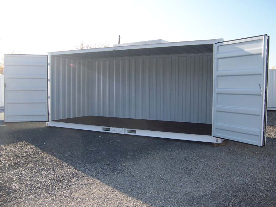 Container de stockage 20 pieds Open Side – Blanc - Image 5