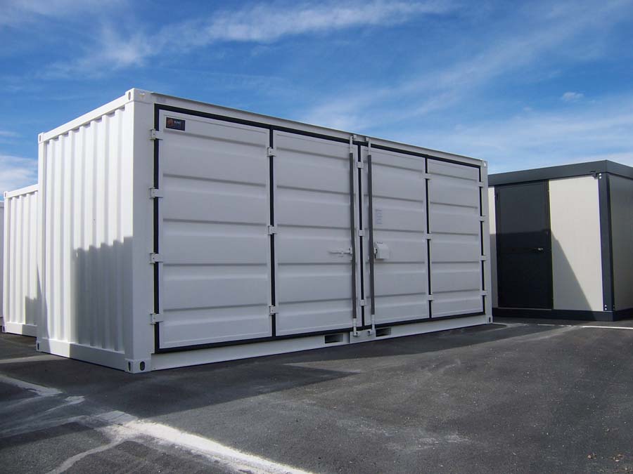 Container de stockage 20 pieds Open Side – Blanc - Image 7
