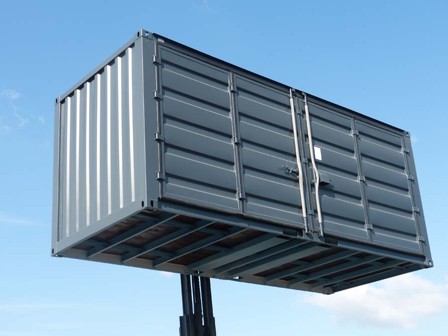 Container de stockage 20 pieds Open Side – Noir - Image 2