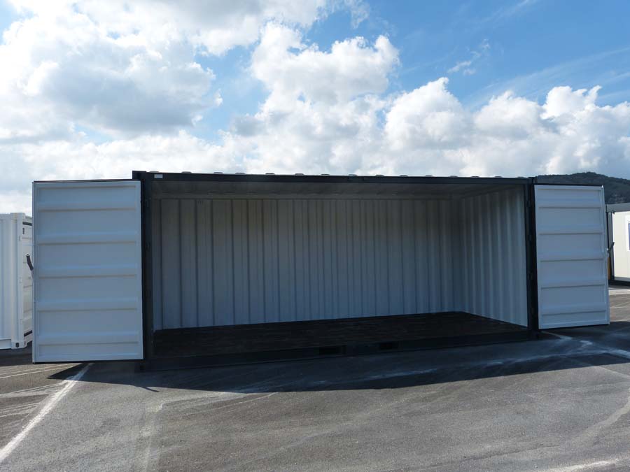 Container de stockage 20 pieds Open Side – Noir - Image 8